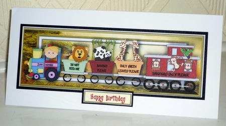 Zoo Train, Child's Card by VALERIE BOYLE