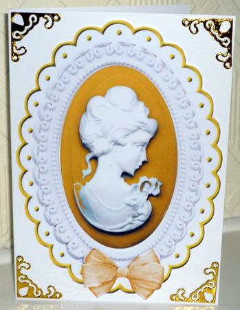 Pretty in Gold, Lady Cameo Pyramids by VALERIE BOYLE