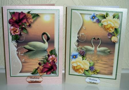Fabulous Floral Swans Bumper Kit by VALERIE BOYLE