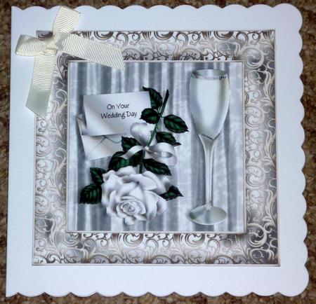 Silver Rose and Champagne Flute (multi-use) 8x8 Mini Kit by VALERIE BOYLE