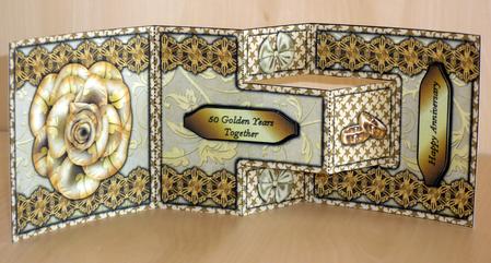 50th Golden Wedding Anniversary T-step Tri Fold by VALERIE BOYLE
