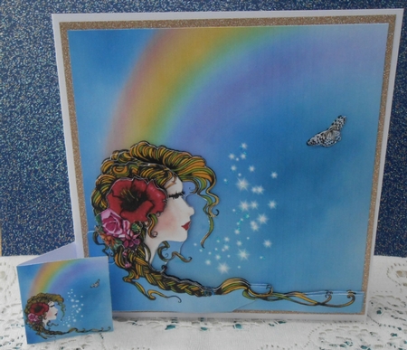 The Seasons - The Joy of Summer - 3D Decoupage + Matching Insert & Tag  by Valerie Cuthbertson