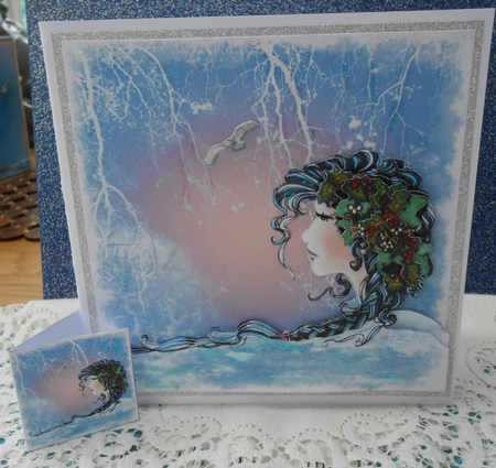 The Seasons - The Joy of Winter - 3D Decoupage + Matching Insert & Tag  by Valerie Cuthbertson