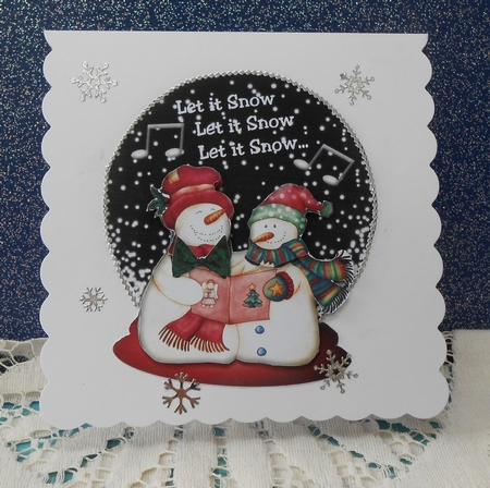Bumperkit 8 Sheets Snowglobes Christmas by Valerie Cuthbertson