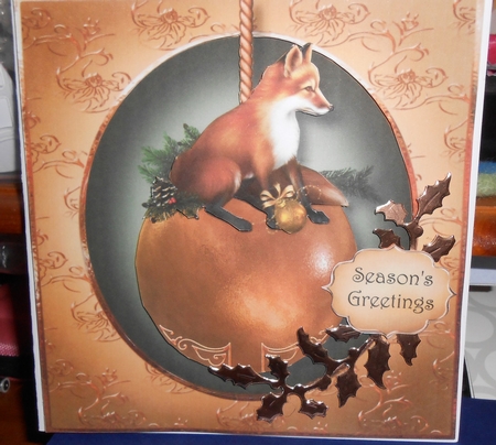 Christmas Fox - Beautiful Bauble by Valerie Cuthbertson