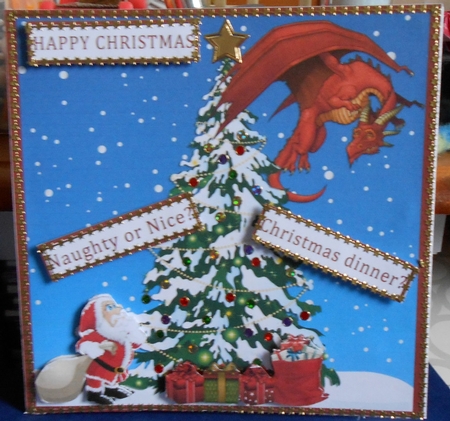 SANTA FOR DINNER? quick card sheet  by Valerie Cuthbertson
