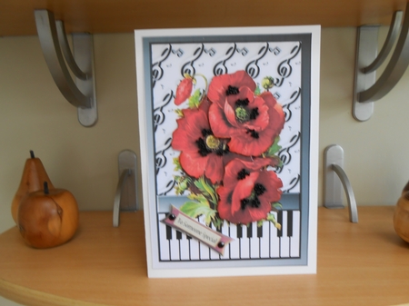 Poppies and Music by Valerie Cuthbertson
