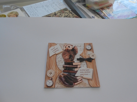 Male Card Wise Owl Mini Kit by Valerie Cuthbertson