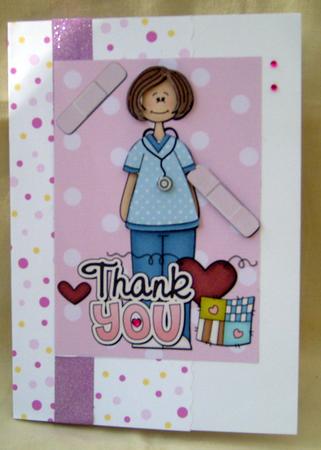 Nurse Thank You Quick Card by Valerie Cuthbertson
