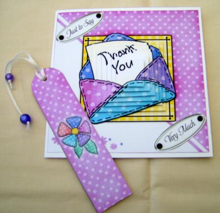 Thank You Letter Quick Card with Pyramage by Valerie Cuthbertson