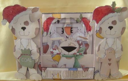 Christmas Paws & Claws Decoupage Stepper card Kit by Valerie Cuthbertson