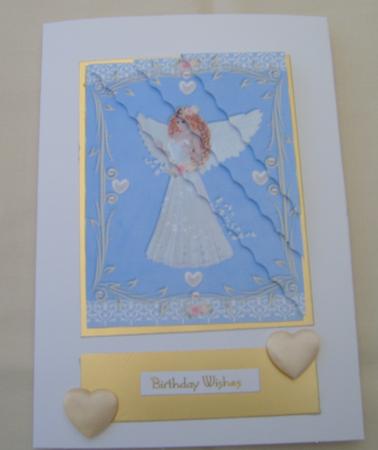 Roses, Lace & Pearls Angel A4 by Valerie Cuthbertson