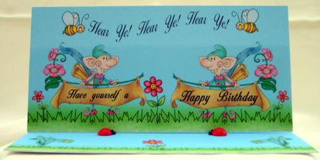 Elves Proclaim 'happy Birthday' by Valerie Cuthbertson