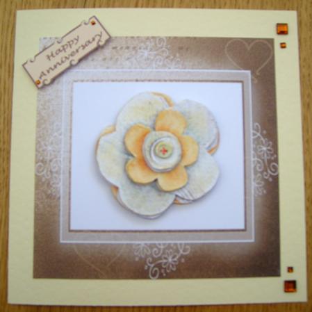 Paper Flower 1st/2nd Anniversary Step by Step Topper by Valerie Cuthbertson