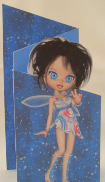 Stella Fairy Cascade Card by Valerie Cuthbertson