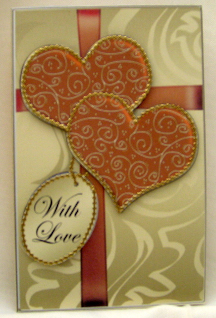 Elegant Romantic Hearts Lottery Wallet Card by Valerie Cuthbertson