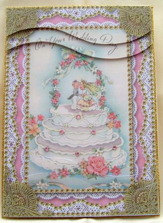 Wedding Cake Lace 7x5in Swirvey Top Bottom Stacker by Valerie Cuthbertson