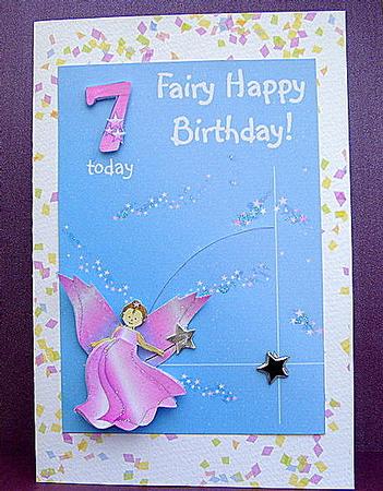 Fairy Happy Birthday Moveable Age Card by Valerie Cuthbertson