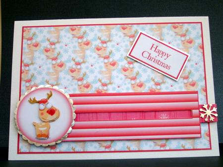 Super Cute Raindeer Penny Slider by Valerie Cuthbertson