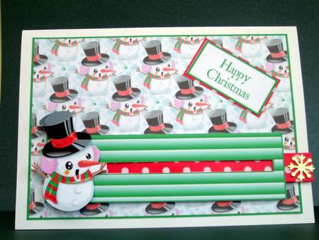 Super Cute Snowman Penny Slider by Valerie Cuthbertson