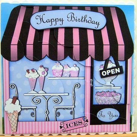 8 x 8 Little Ice Cream Shop Scalloped Corner Kit by Valerie Cuthbertson