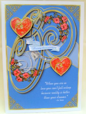Romance of the Heart Card Topper by Valerie Cuthbertson