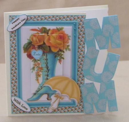 Vintage Boot with Flowers Mum by Valerie Cuthbertson