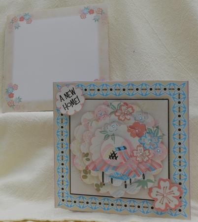 Oriental House with Flowers 6x6 Card Kit by Valerie Cuthbertson