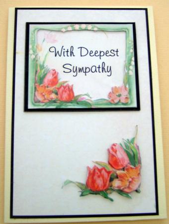 With Deepest Sympathy - Art Deco Style Card Front by Valerie Cuthbertson