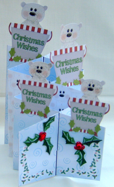 Polar Bear in Pail Cascade Card Kit by Valerie Cuthbertson