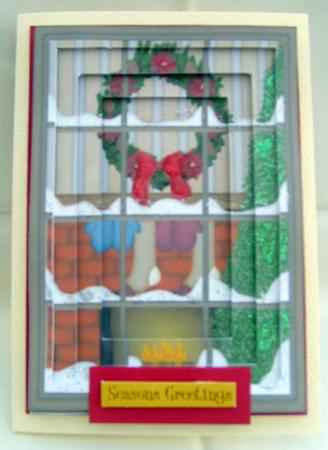 Christmas window tunnel topper by Valerie Cuthbertson