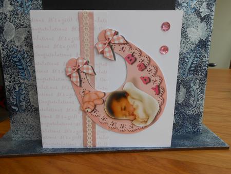A Beautiful Baby Boy on a Bib  by Valerie Cuthbertson