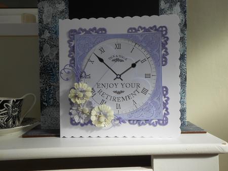 Retirement Clock Fan Pyramage Topper by Valerie Cuthbertson