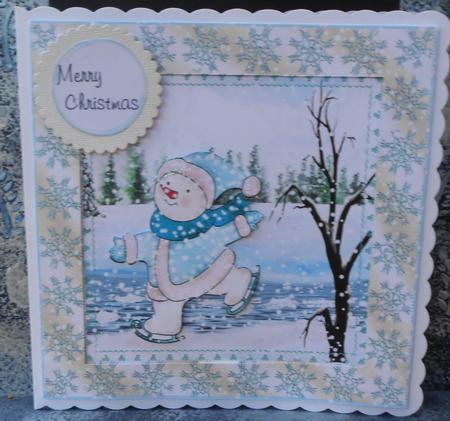 Snowman on Ice by Valerie Cuthbertson