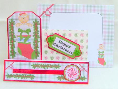 Cookie in Stocking Spinner Step Card Kit by Valerie Cuthbertson