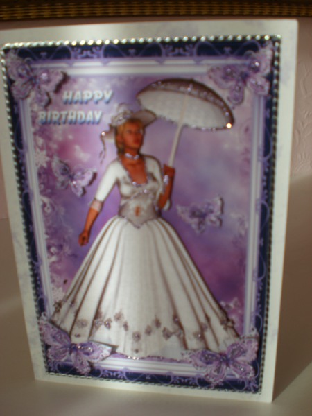 Birthday Butterflies Decoupage Topper by Valerie Gabbitas