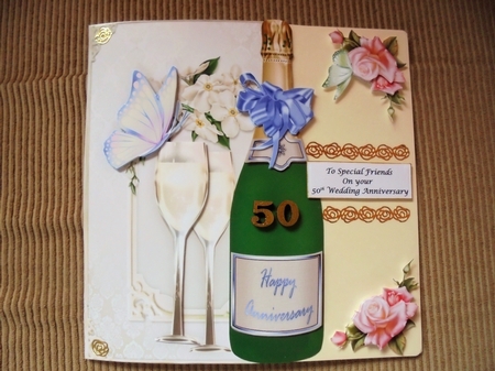 Wine Bottle Over the Edge Card - Lavender by Valerie ODonnell