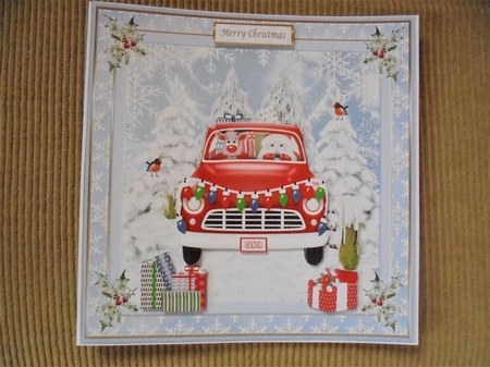 White Christmas Decoupage Topper by Valerie ODonnell