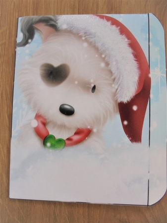 Christmas Puppy Gift Card Envelope 1 by Valerie ODonnell