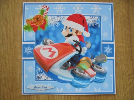 Christmas Mario by Valerie ODonnell