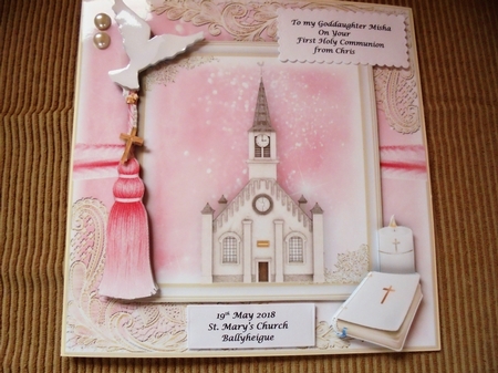 Confirmation/Communion Church Female Card Front Kit by Valerie ODonnell