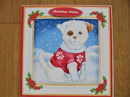 Patchs Christmas Jumper , Red  by Valerie ODonnell