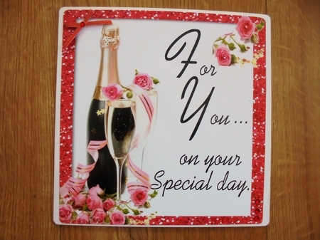 pretty roses and champagne for you 8x8 by Valerie ODonnell