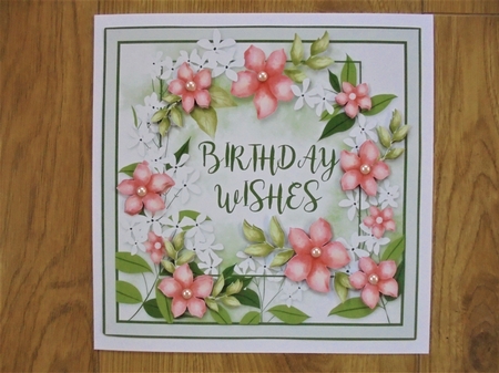 Muted Greens with Pretty Spring Florals Card Topper by Valerie ODonnell