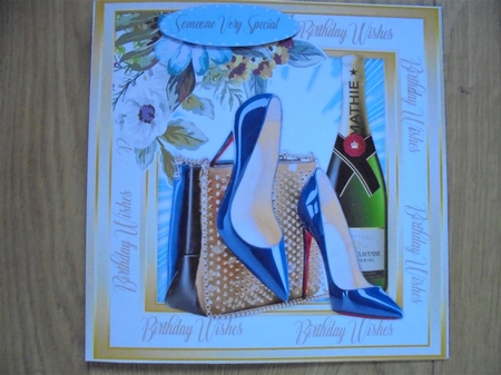 Handbag and Blue Shoes by Valerie ODonnell