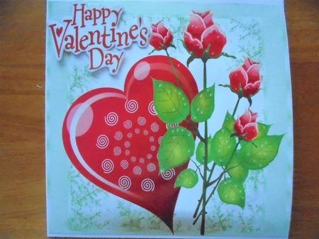 Valentines Surprise in that red heart shaped box 8x8 by Valerie ODonnell