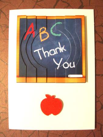 Thank You!! Blackboard Quick Card with Circular Side Stacker by Valerie Potts
