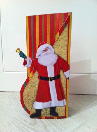 Santas Ringing Bell Teardrop Card Kit by Valerie Potts