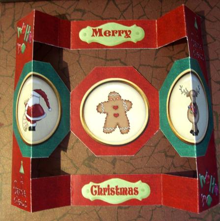 Merry Chistmas Tri Fold by Valerie Potts