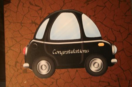 Funky Car Shaped Card by Valerie Potts
